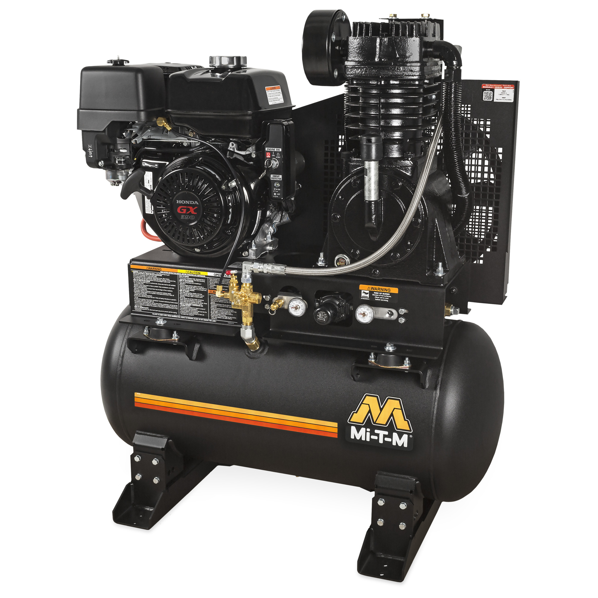 Mi-T-M 30-Gallon Two Stage Gasoline Air Compressor, ABS-13H-30H